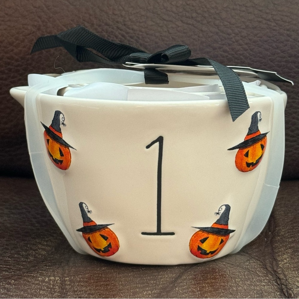 Rae Dunn Pumpkin Witch Halloween Measuring Cup Set